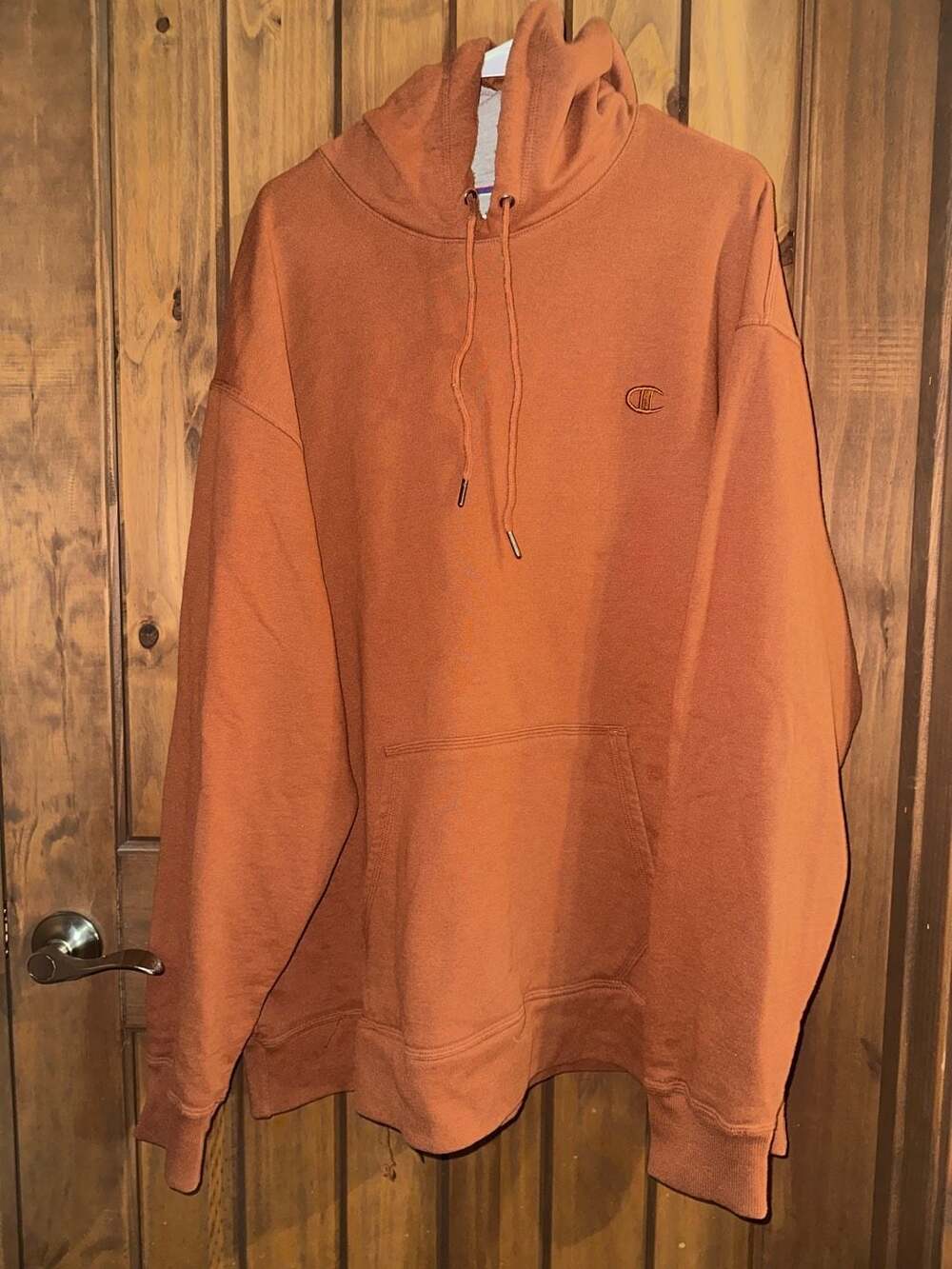 Champion Hoodie Size 2XL Orange Athleticwear Pullover